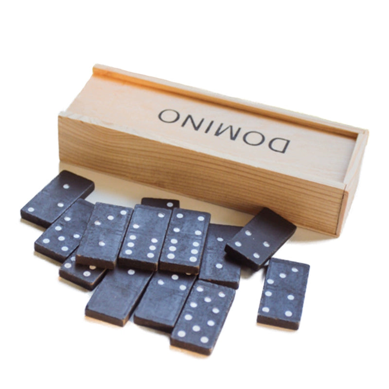 Boxed Black Table Game Gift Dominoes