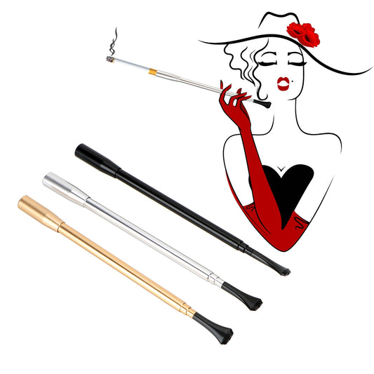 Retro female telescopic cigarette holder