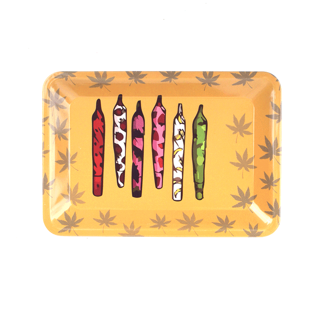 Small Metal Weed Rolling Trays With Magnetic Lid