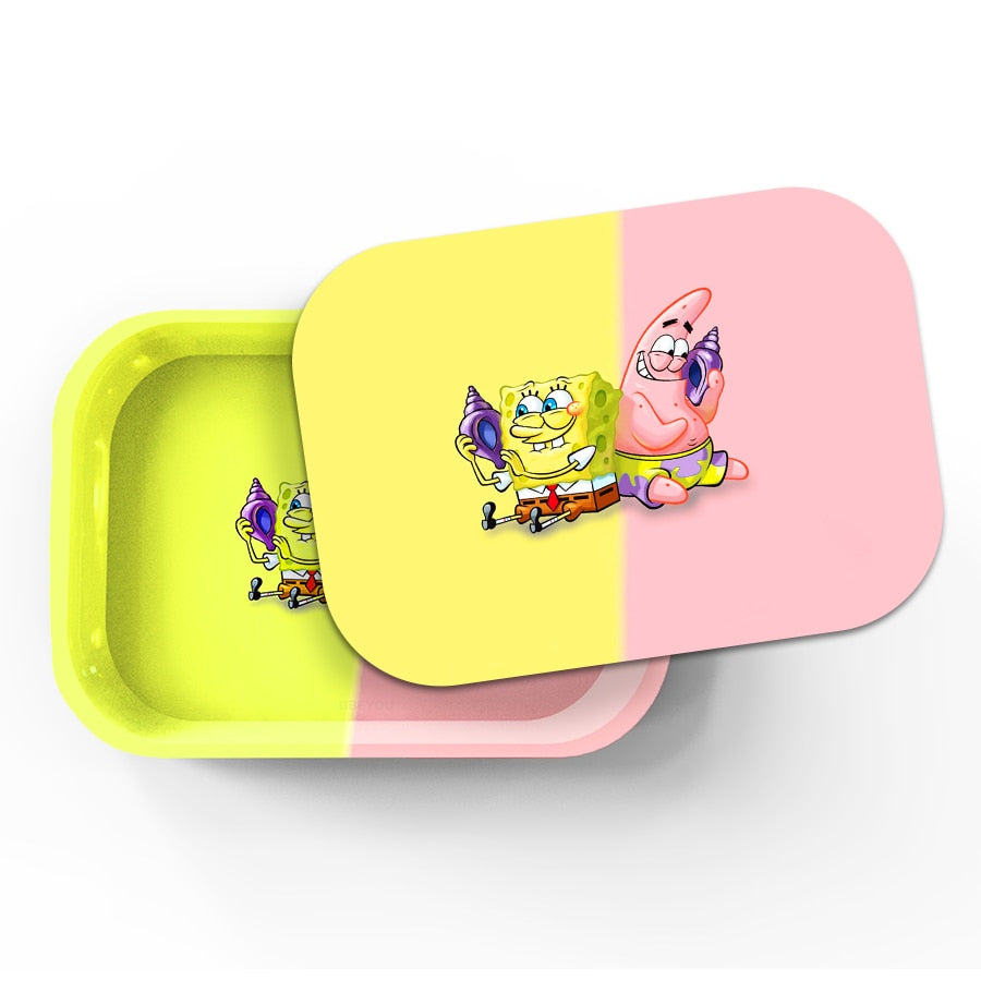 Small Animi Rolling Tray Plate Magnetic Lid