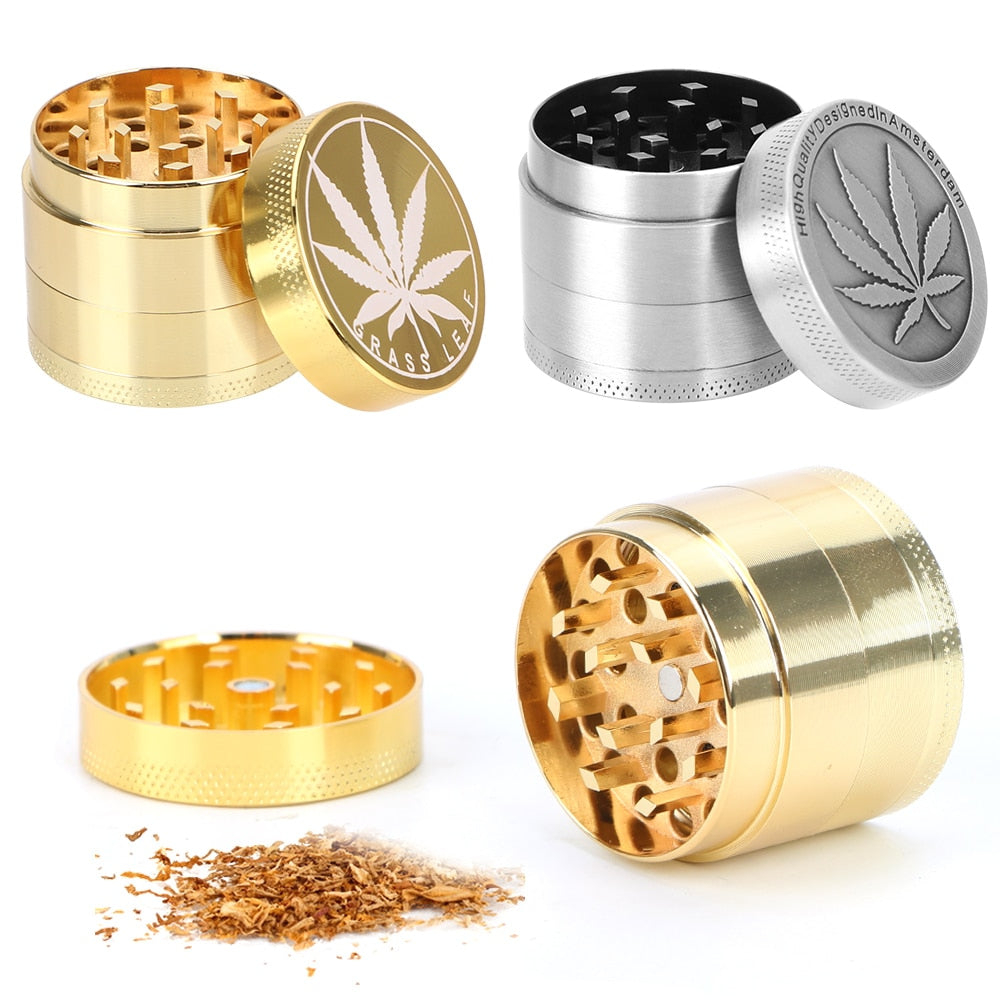 Metal Zinc Alloy 4 layer 40mm Beautiful Herb Herbal Spice Crusher