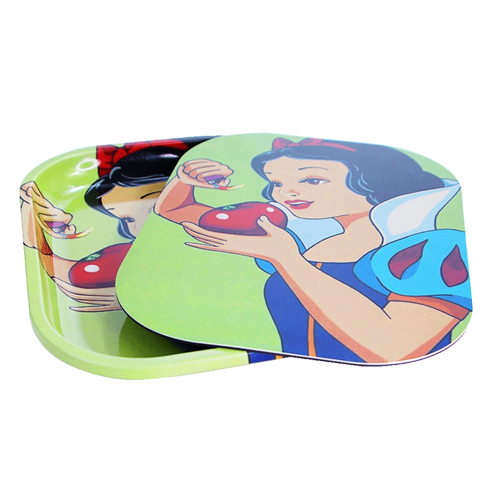 Small Animi Rolling Tray Plate Magnetic Lid