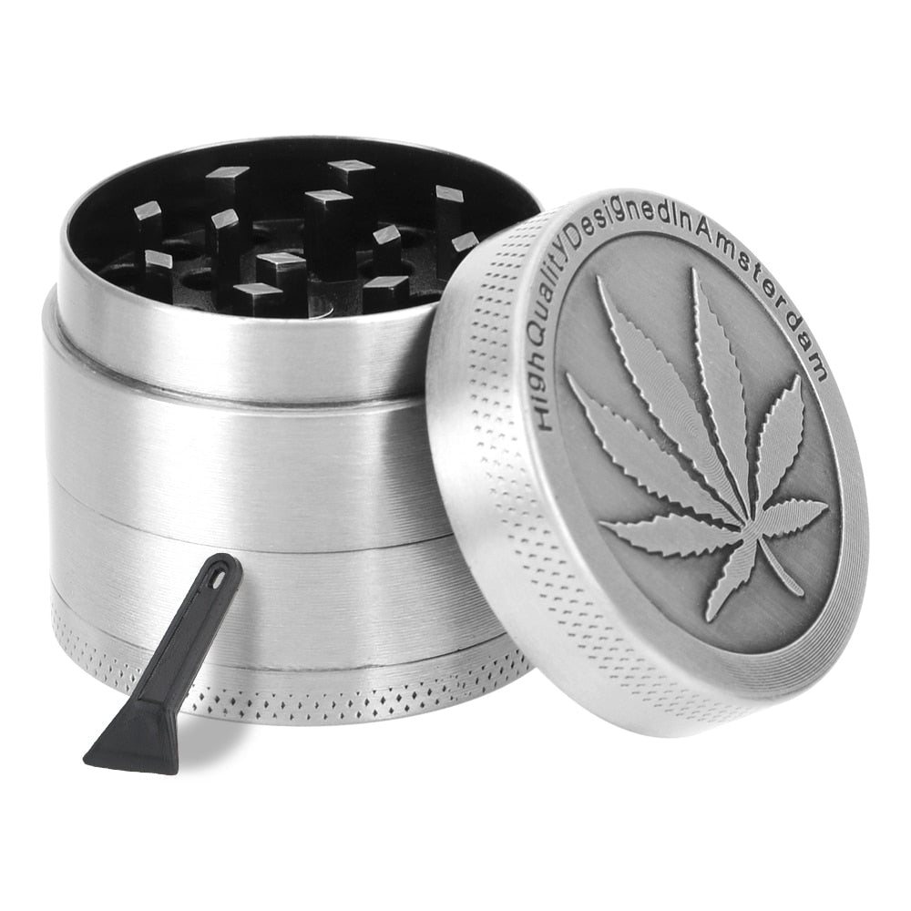 Metal Zinc Alloy 4 layer 40mm Beautiful Herb Herbal Spice Crusher