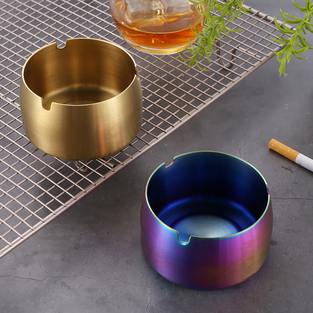 Round Shape Ash Tray Stainless Steel