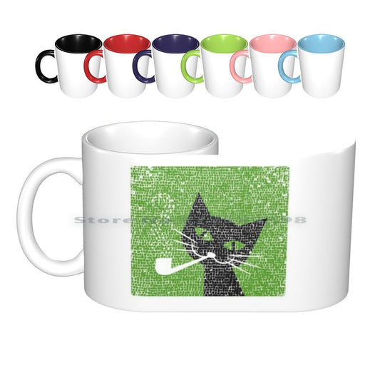 Black Cat Ceramic Mug