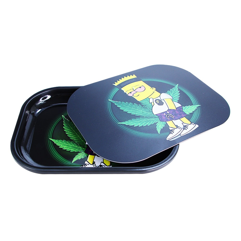 Small Animi Rolling Tray Plate Magnetic Lid