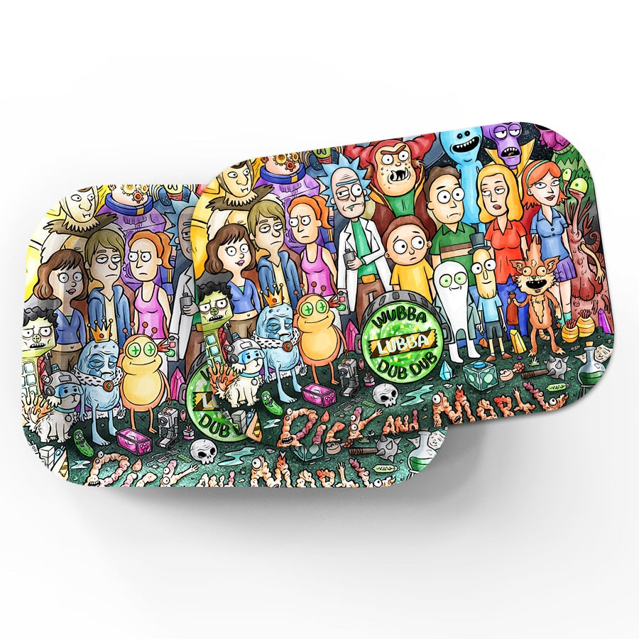 Small Animi Rolling Tray Plate Magnetic Lid